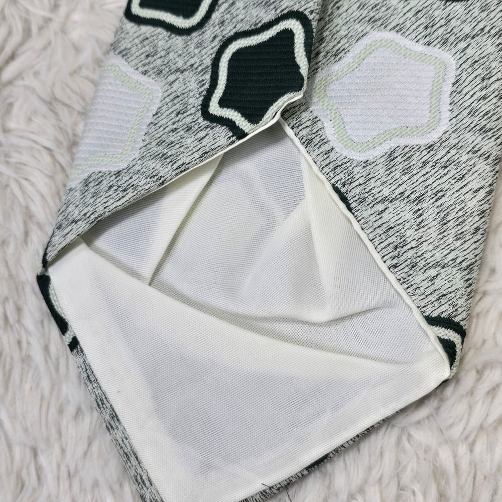 Vintage Wide Necktie Grey Green Dacron Polyester Geometric Retro 50s 60s‎ Tie - Picture 4 of 7